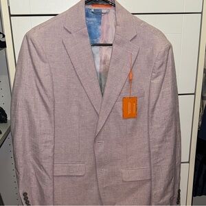 Tallia NWT Men's Light Pink Linen Blazer Jacket for Summer 38S